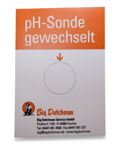 Aufkleber D: pH-Sonde gewechselt
